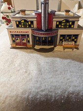 Vintage Dept 56 Reindeer Bus Depot Snow Village Lighted Box 1996 