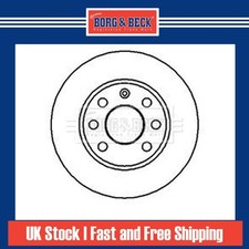 2x Brake Discs Vented For Opel Corsa A (Nova) 1.6 GSI Borg & Beck Front 569014