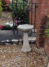 Large Art Nouveau Deco Style Bird Bath Concrete Hand Cast Stone Garden Ornament