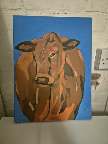 Canvas painting cow - canvas,