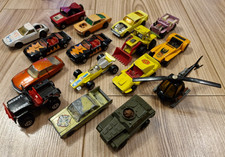 16 RARE VINTAGE MATCHBOX Vehicles BUNDLE: Inc - Mustang Boss, Jeep, F1, Military