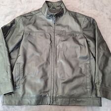 Blue Harbour Leather Biker Style Bomber Jacket XXL 2XL Chest 48" Men's Black Ful