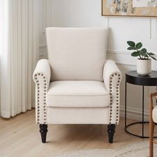 Orthopedic High Wing Back Armchair Accent Chair Fireside Lounge Single Sofa Seat