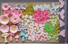 Fairy Tinkerbell Blossom Flower Toadstool Butterfly Leaf Cake Topper Decoration