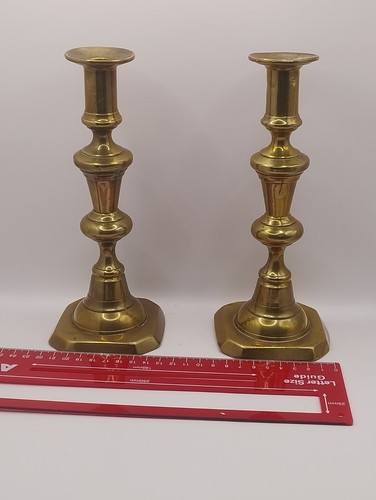 Antique solid brass candle - antique,