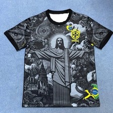 Brazil Christ The Redeemer Football Shirt Jersey Limited Edition