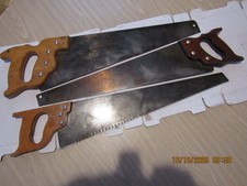 3-Nice vintage Panel Saws carpenter ship wheelwright woodwork