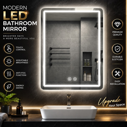 Llluminated bathroom mirror - bathroom,