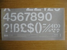 1 x Letraset Numbers HELVETICA