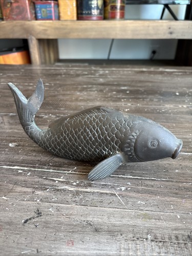 Bronze koi fish meiji period - fish,
