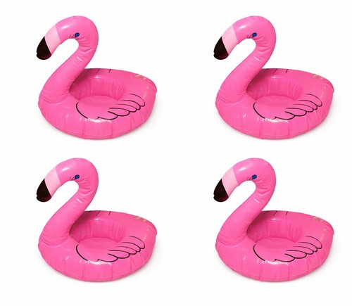 Inflatable flamingo drink - 4x,