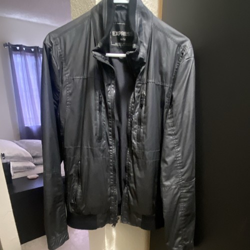 Express black waxed jacket - -,