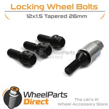Black 12x1.5 Lock Bolts for