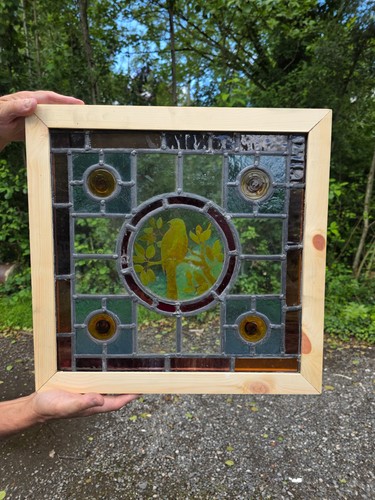 1910 antique leaded glass - 1910,