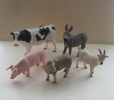 5 SCHLEICH FARM ANIMAL FIGURES