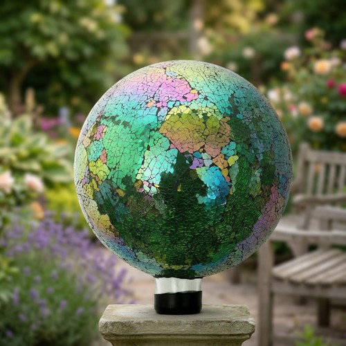 Colorful mosaic gazing ball - colorful,