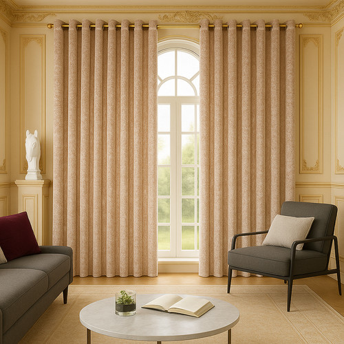 Crushed velvet curtains pair - curtains,