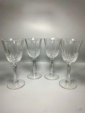 4 Crystal Cut Wine Champagne