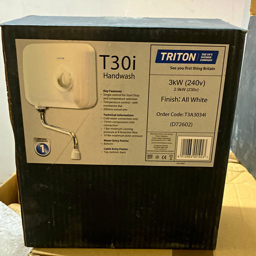 Triton t30i handwash 3kw 240v - t30i,