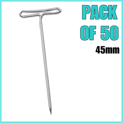 50x 45mm pins wig making - t-pins,