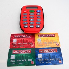 Monopoly Electronic Banking Game Red Bank Unit and 4 x cards, fully working