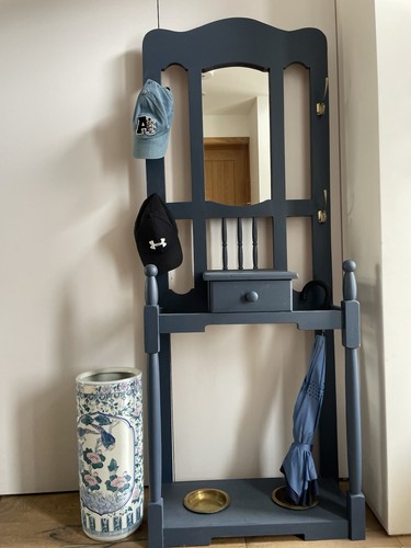 Vintage solid pine hall stand - pine,