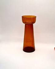 Amber Glass Hyacinth Bulb Vase