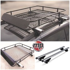 Lockable 90kg Aluminium Roof Rail Bars & Car Rack Tray for Mitsubishi Shogun 06>