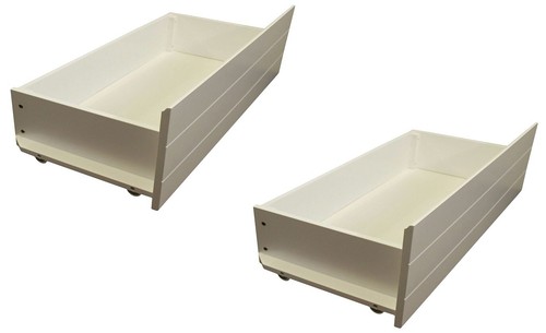 Underbed drawers white wood - underbed, drawers,white