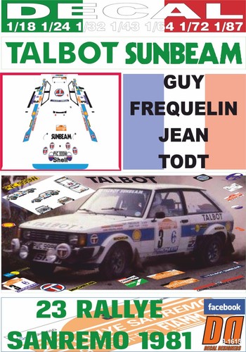 Decal talbot sunbeam lotus - sunbeam,
