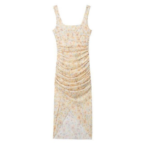 Zara yellow floral printed - zara,
