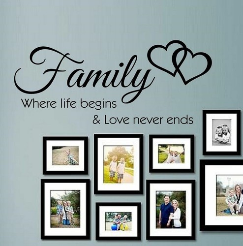 Family wall love quote where - family,
