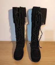 Zara Black Suede Leather