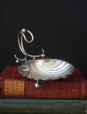 Vintage BEREFORD Silver Plate SCALLOP BUTTER Dish