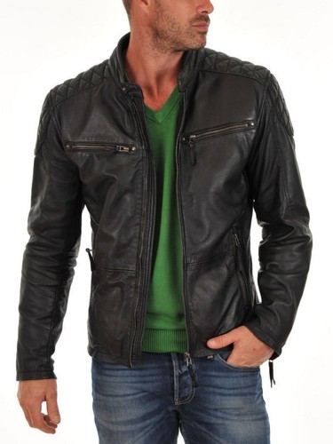 New mens leather jacket - mens, real