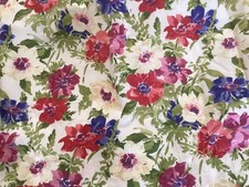 Vintage Jane Churchill Nimes 1994 Pair Curtains 49"L x 51"W Lined Fabric