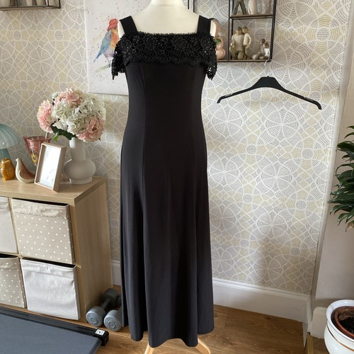 Black evening occasion dress - evening,