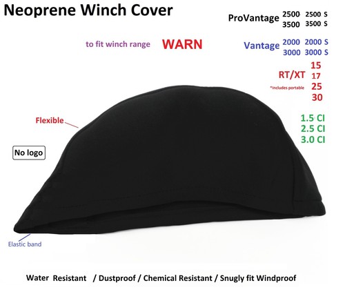 Neoprene winch cover for warn - winch,