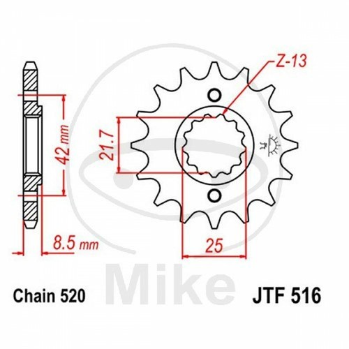 Sprocket z16 520 726 - sprocket, for