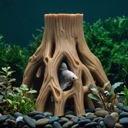 1pc tree stump fish - 1pc, tank