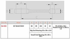 CONNECTING ROD KIT MAICO 250, RO-8208 125-18-22-16-16-58.5mm, NAMURA RX-12001,