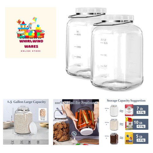 Pack gallon glass jar - 2,