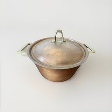 VTG Paul Revere Copper w/Brass 2 Quart Stock Pot - Pan 1801 -83 USA