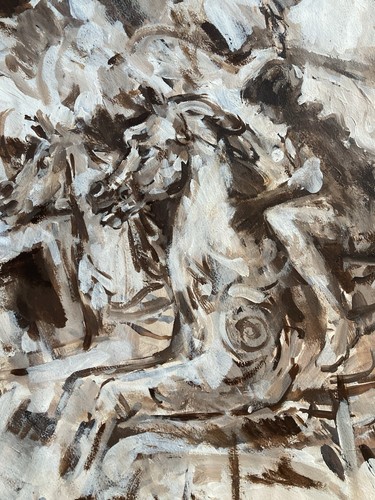 Vintage painting 80s - painting, abstract