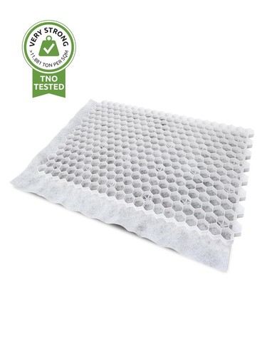 Gravel stabilisation grid with - grid,