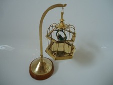 Brass Small  Parrot BirdCage On Stand Vintage Antique Style Parakeet Bird Cage