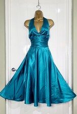 DEBUT size UK 12 Teal satin