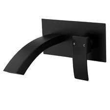 Wall Mounted Black Basin Mixer