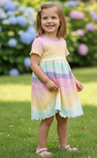 Girls NEXT Ribbed Dress pink