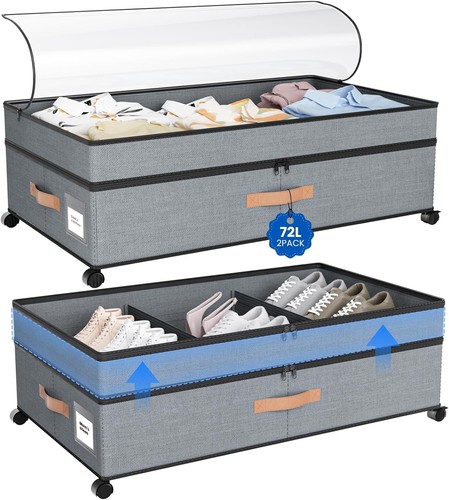 Under bed storage - under, wheels